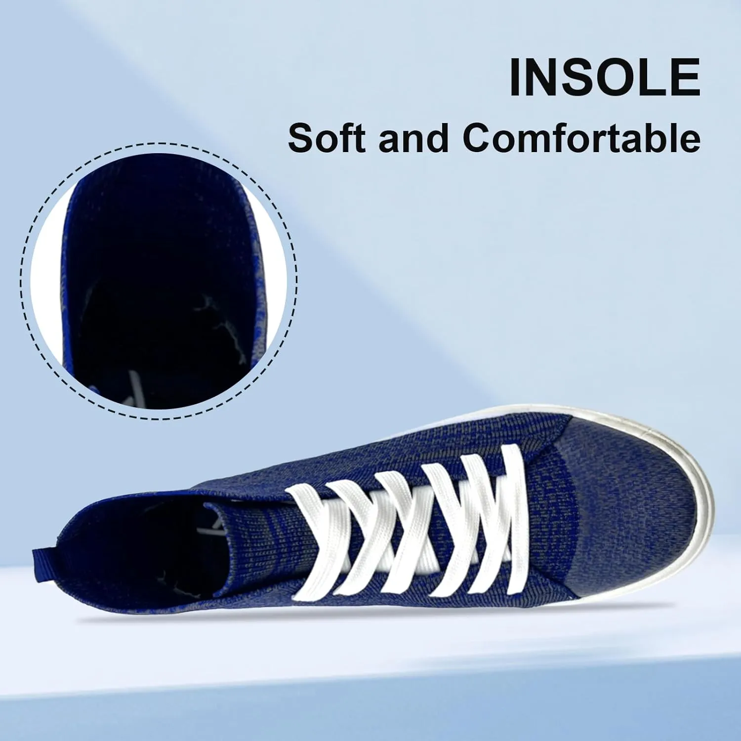 Men's High Top Fashion Sneakers Classic Casual Mesh Breathable Walking Shoes lace up Tennis Shoes for Women Unisex Running Slip On Shoes