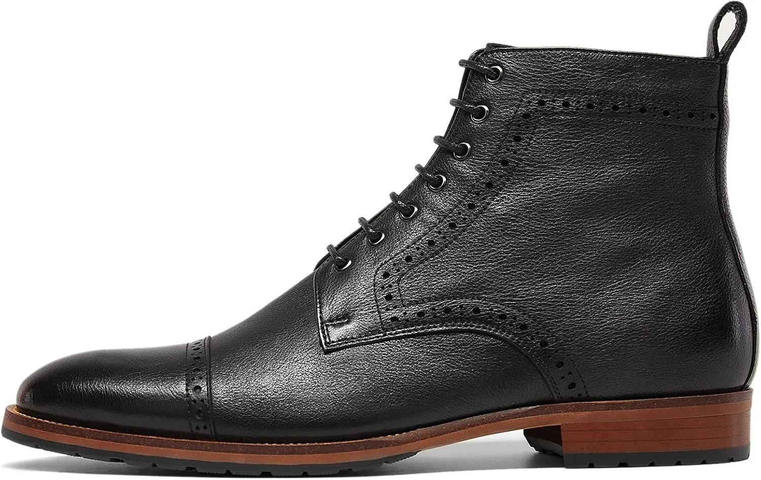 Mens motorcycle boots genuine leather combat casual Dress work boots for men