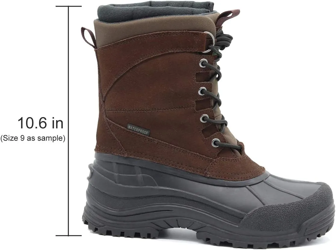 Men's Winter uggs are Waterproof, Non-Slip, Safe and Warm Outdoor Classic Suede, Detachable Lining, Non-Slip Rubber Outsole, Mid-Calf Height Boots
