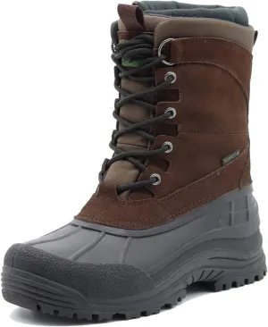 Men's Winter uggs are Waterproof, Non-Slip, Safe and Warm Outdoor Classic Suede, Detachable Lining, Non-Slip Rubber Outsole, Mid-Calf Height Boots