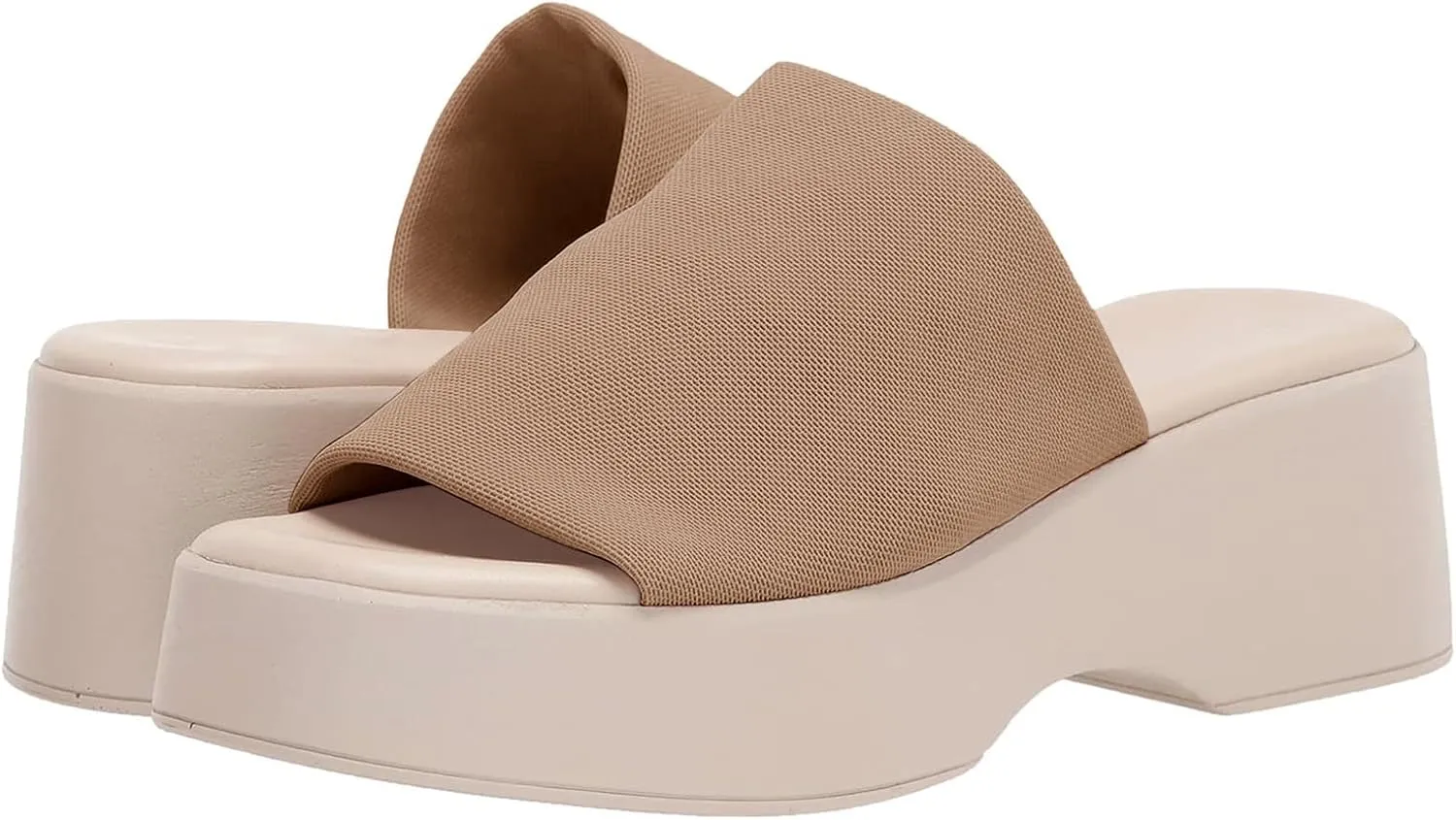 Minshluu Womens Wedge SIides Sandals Platform Open Toe Slip On Elastic Band Wedges Shoes