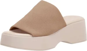 Minshluu Womens Wedge SIides Sandals Platform Open Toe Slip On Elastic Band Wedges Shoes