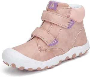 Mishansha Unisex-Child Outdoor Ankle Hiking Boots Boys Girls Trekking Walking Shoes with Hook and Loop