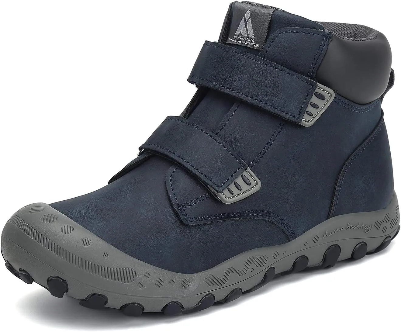 Mishansha Unisex-Child Outdoor Ankle Hiking Boots Boys Girls Trekking Walking Shoes with Hook and Loop