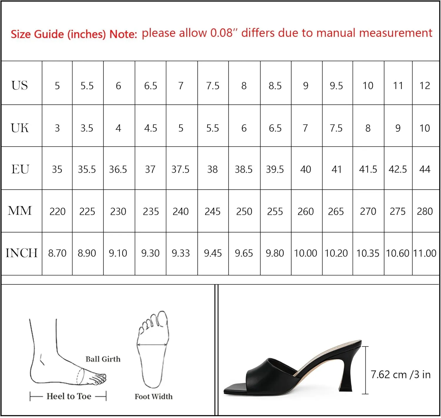 Modatope Womens Heeled Sandals Open Square Toe Heels Chunky Block Heel Slip On Sandals for Women