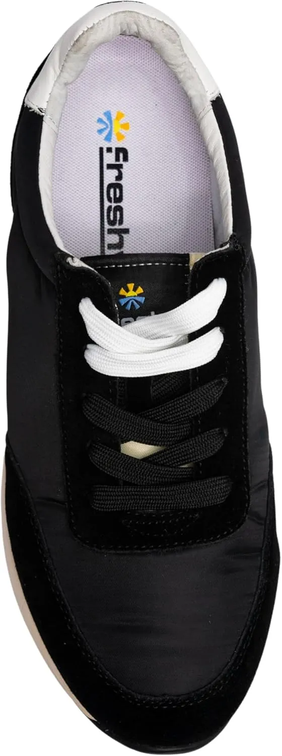 Modern Runner, Retro Fashion Sneakers. Lightweight Walking and Comfortable Everyday Shoes. Nylon-Suede, Rubber Sole