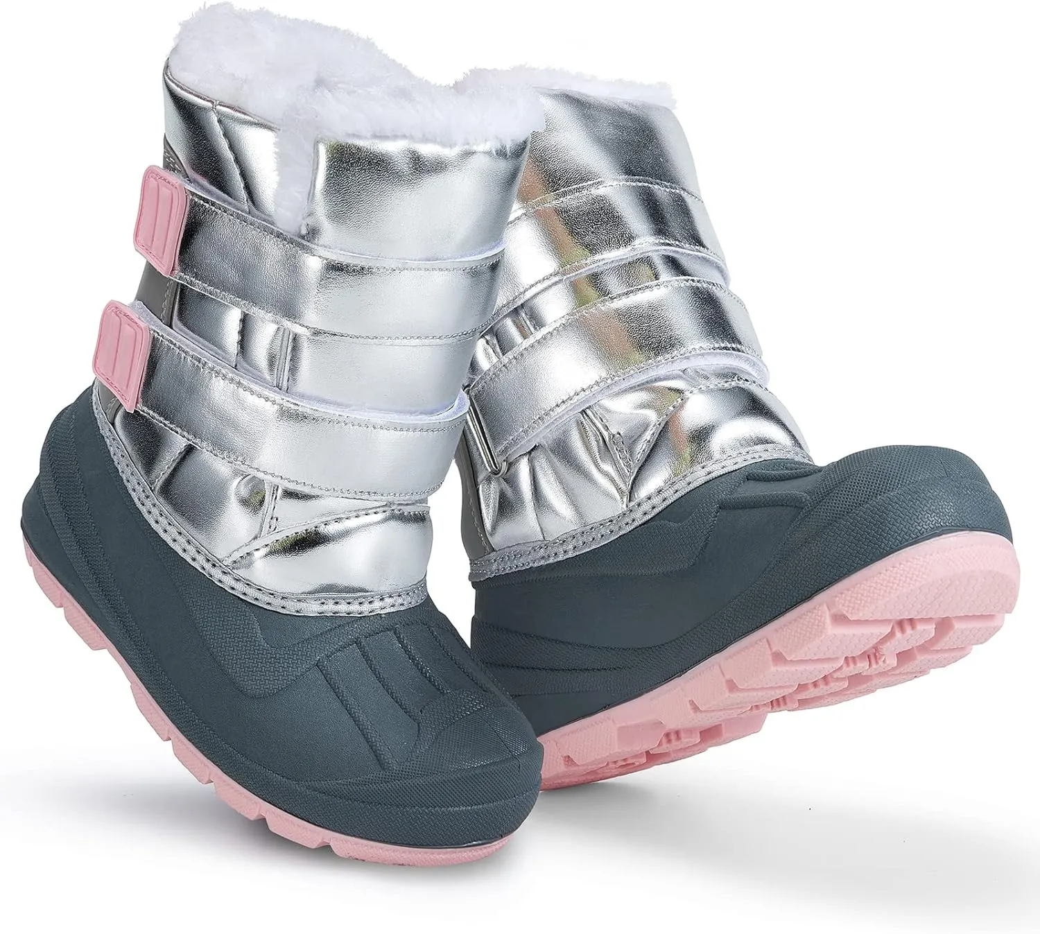 MORENDL Toddler Winter Snow Boots Waterproof Insulated Faux Fur Boys Girls Hiking Boots (Toddler/Little Kid)