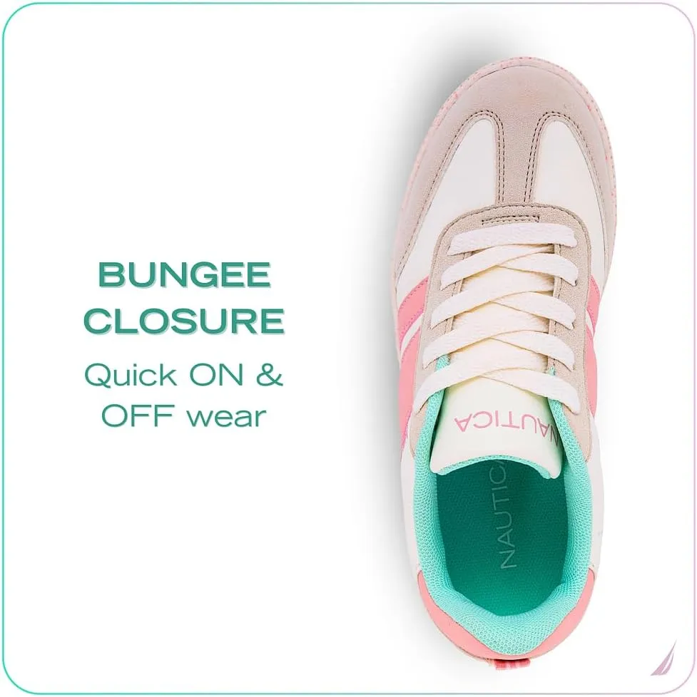 Nautica Boys Girls Casual Fashion Shoes – Comfortable Soccer Classic Walking Tennis Sneakers for Kids – Breathable, Lightweight & Flexible (Lace Up/Bungee) (Low-Top/High Top)