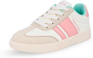 Nautica Boys Girls Casual Fashion Shoes – Comfortable Soccer Classic Walking Tennis Sneakers for Kids – Breathable, Lightweight & Flexible (Lace Up/Bungee) (Low-Top/High Top)