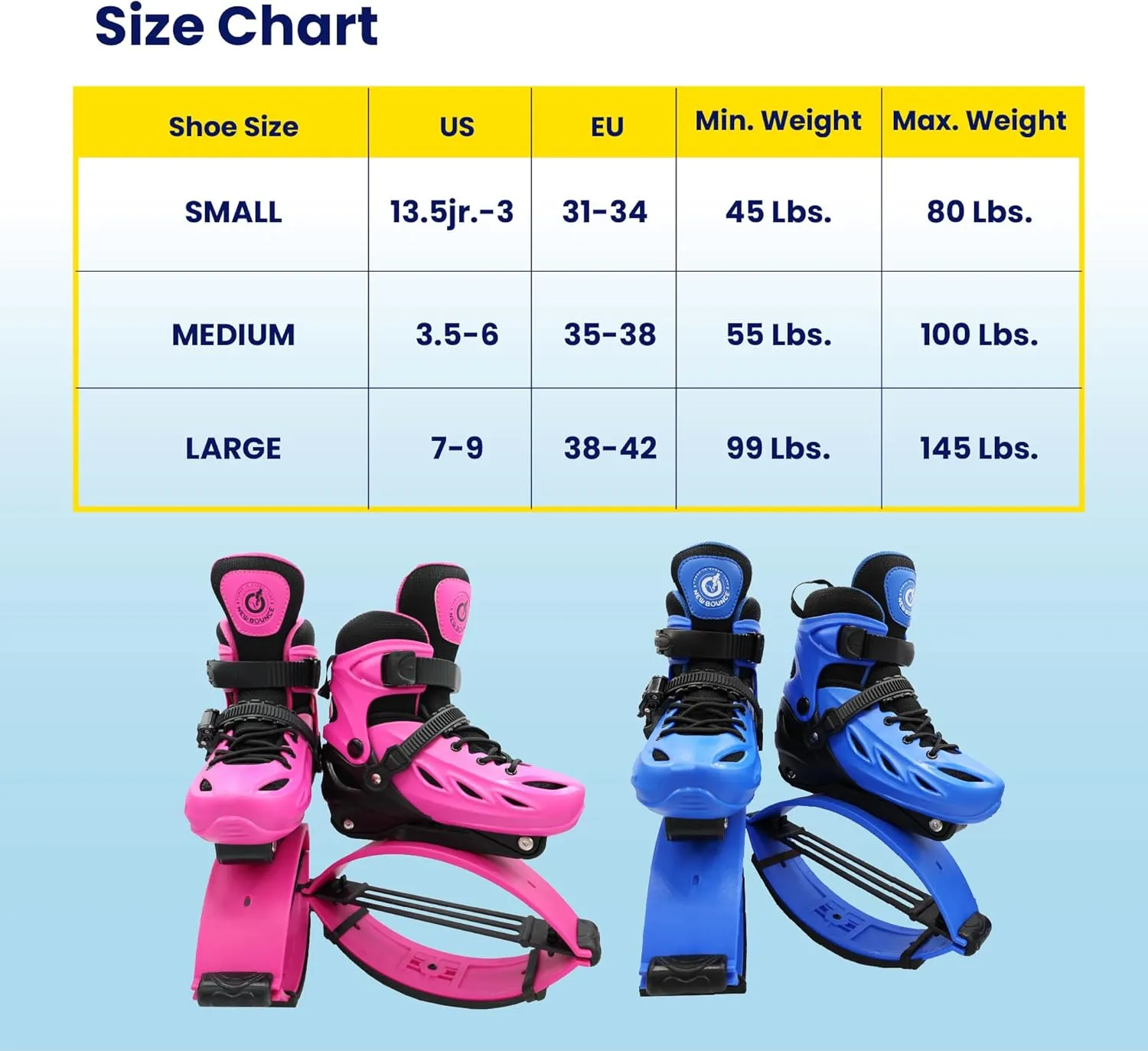 New Bounce Jumping Shoes for Kids - Premium Moon Shoes, Kangaroo Jumping Shoes, Safe and Adjustable Fit, Bouncing Shoes for Exercise and Fun