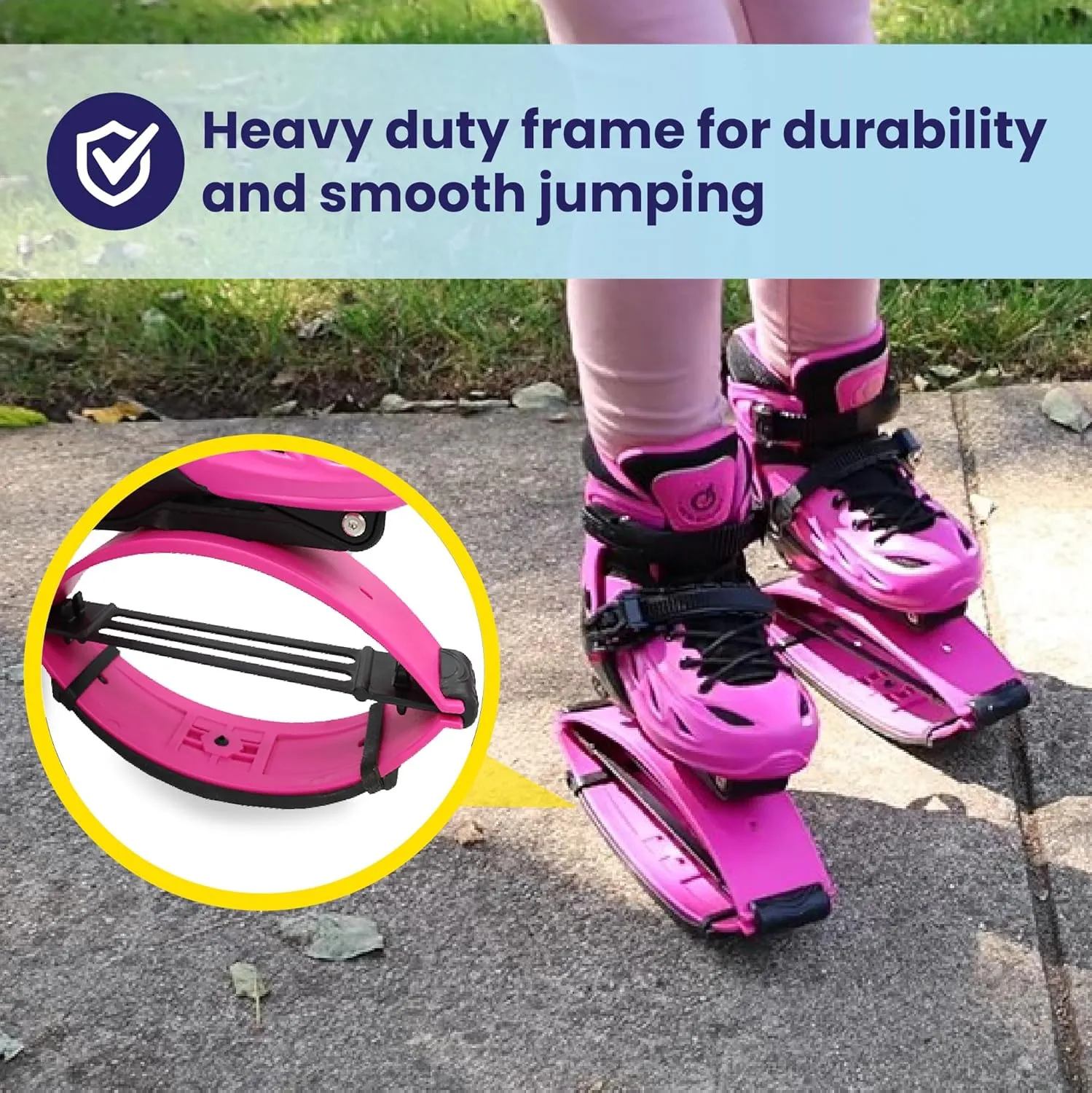 New Bounce Jumping Shoes for Kids - Premium Moon Shoes, Kangaroo Jumping Shoes, Safe and Adjustable Fit, Bouncing Shoes for Exercise and Fun