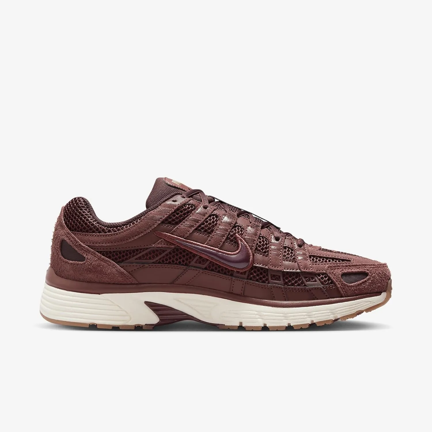 Nike P-6000 SE Men's Shoes (HF0015-200, Dark Pony/Metallic Gold/Pale Ivory/Burgundy)