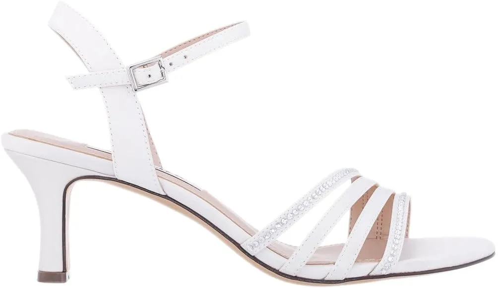 NINA Nelena - Women's Sparkling Dress Sandals with Crystal Embellishments Shoes - Elegant and Comfortable heeled Sandals for Women - Casual and Dress - Women Shoes
