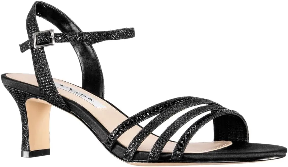 NINA Nelena - Women's Sparkling Dress Sandals with Crystal Embellishments Shoes - Elegant and Comfortable heeled Sandals for Women - Casual and Dress - Women Shoes