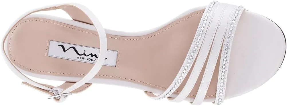 NINA Nelena - Women's Sparkling Dress Sandals with Crystal Embellishments Shoes - Elegant and Comfortable heeled Sandals for Women - Casual and Dress - Women Shoes