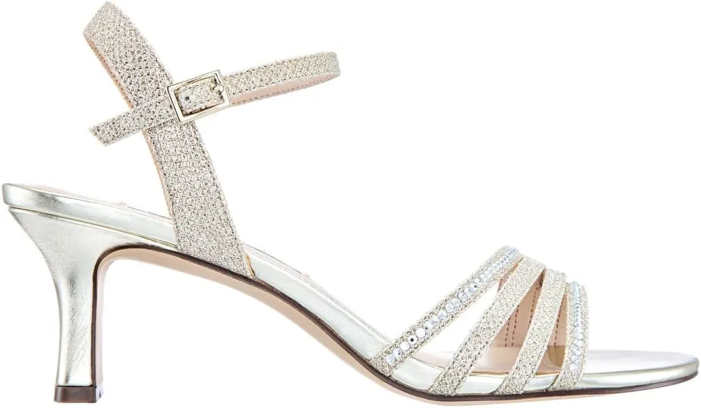NINA Nelena - Women's Sparkling Dress Sandals with Crystal Embellishments Shoes - Elegant and Comfortable heeled Sandals for Women - Casual and Dress - Women Shoes
