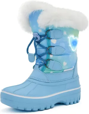 Nova Mountain Light Up Boots Boys Girls Little Kids Winter Snow Boots