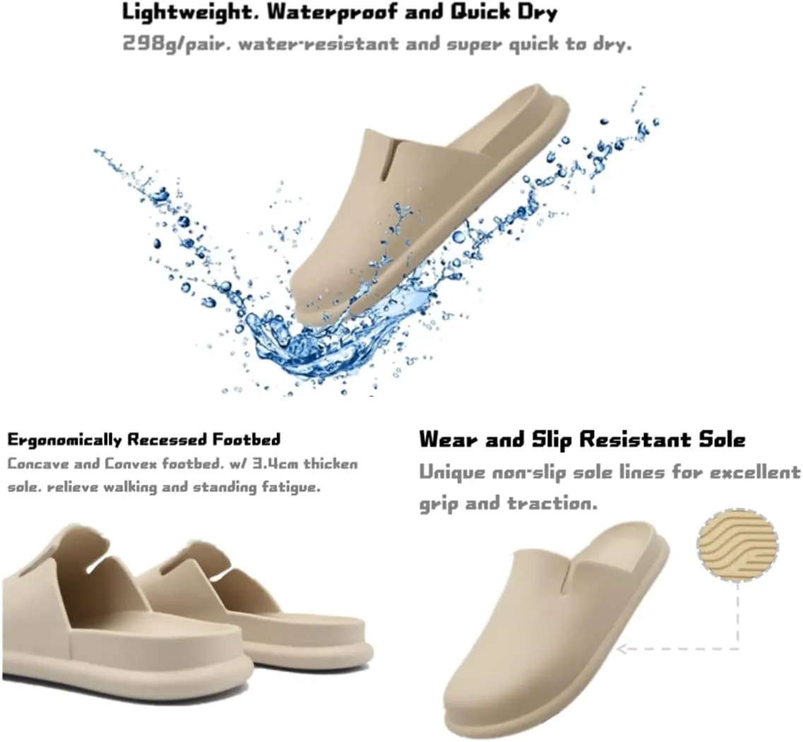 Oneniao EVA Garden Clogs for Men Women Wide Toe Flat Mules Comfy Rubber Clogs Casual Slippers Hospital Kitchen Work Shoes Couples Mules & Clogs