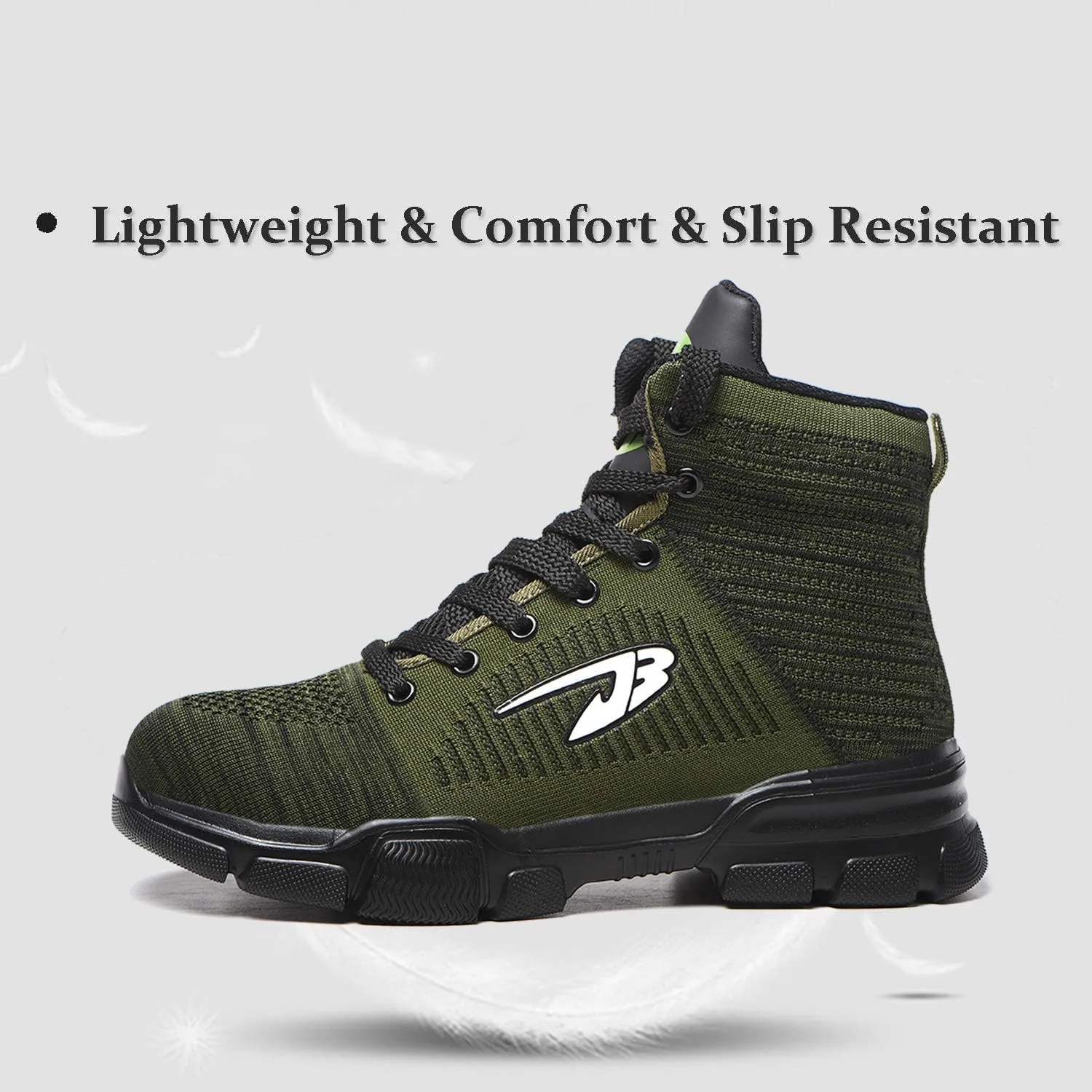 ORISATCO Steel Toe Boots for Mens Womens, Lightweight Comfortable Industrial Construction Slip Resistant Winter Work Safety Shoes