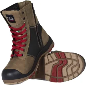 P&F Workwear 8" Steel toe work boots for Women | with zipper - PF368