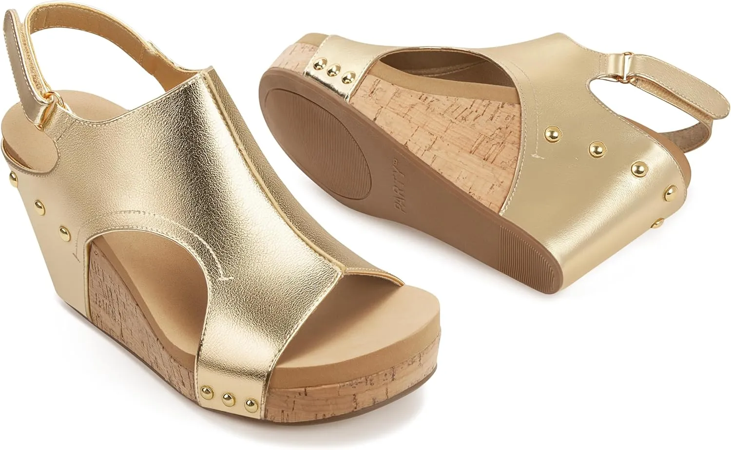 PARTY Womens Wedge Sandals With Strap for Dressy Ladies Sandals Casual 3 Inch Wedge