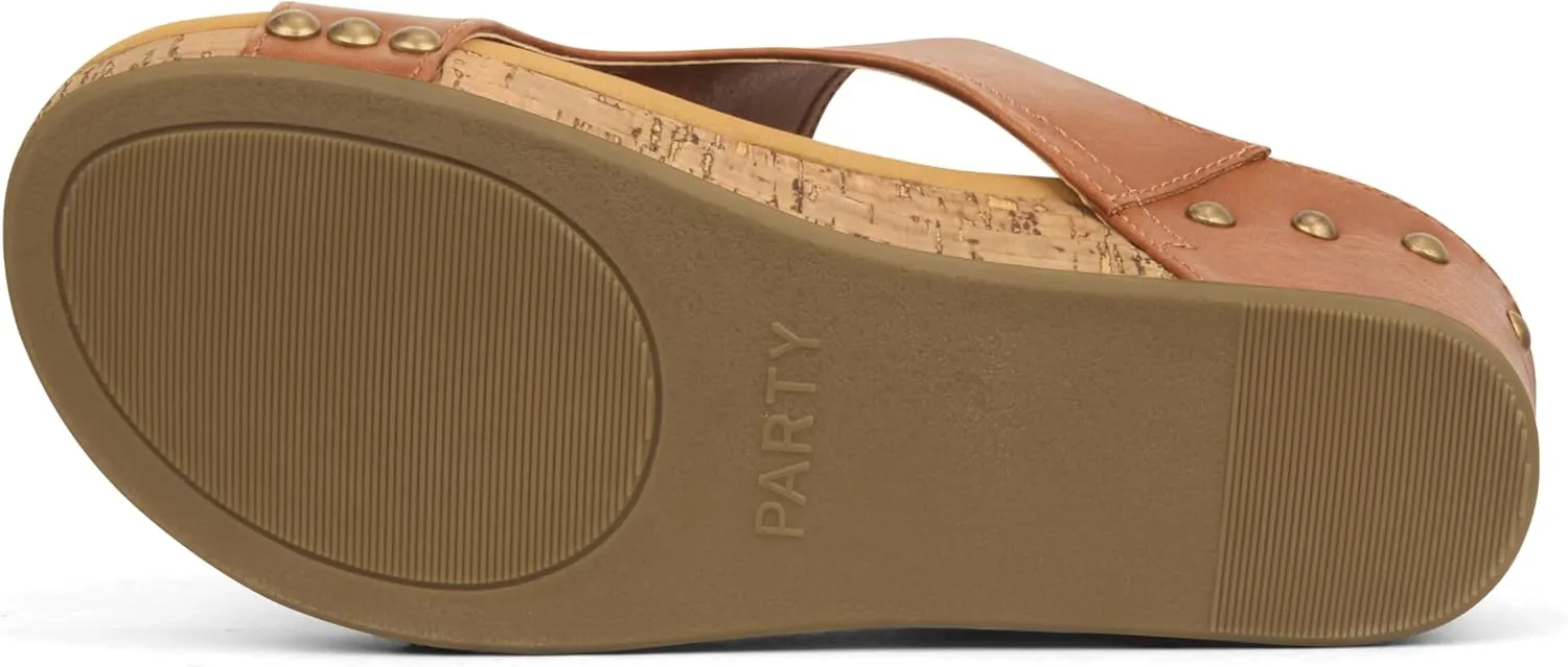 PARTY Womens Wedge Sandals With Strap for Dressy Ladies Sandals Casual Wedge