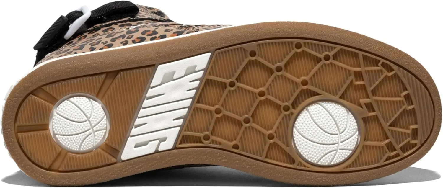 PATRICK EWING ATHLETICS Women's 33 HI ORION Leopard Sneakers – Retro Hybrid Design, Vegan Upper