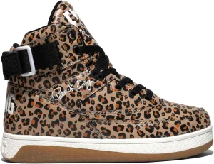 PATRICK EWING ATHLETICS Women's 33 HI ORION Leopard Sneakers – Retro Hybrid Design, Vegan Upper