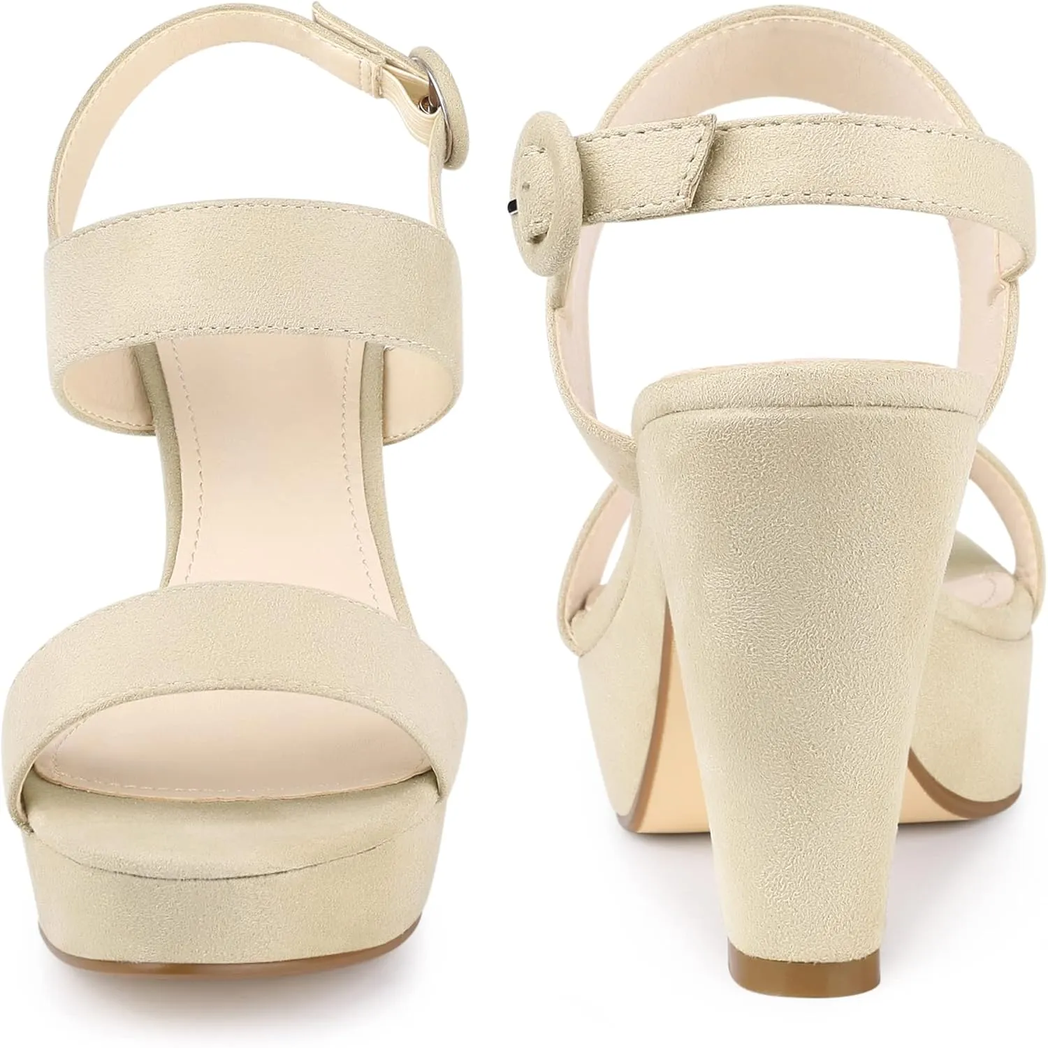 Perphy Platform Slingback Block Heeled Sandals for Women