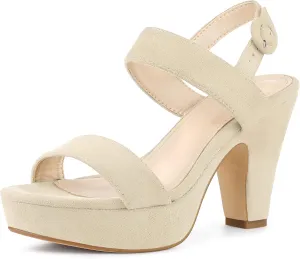 Perphy Platform Slingback Block Heeled Sandals for Women
