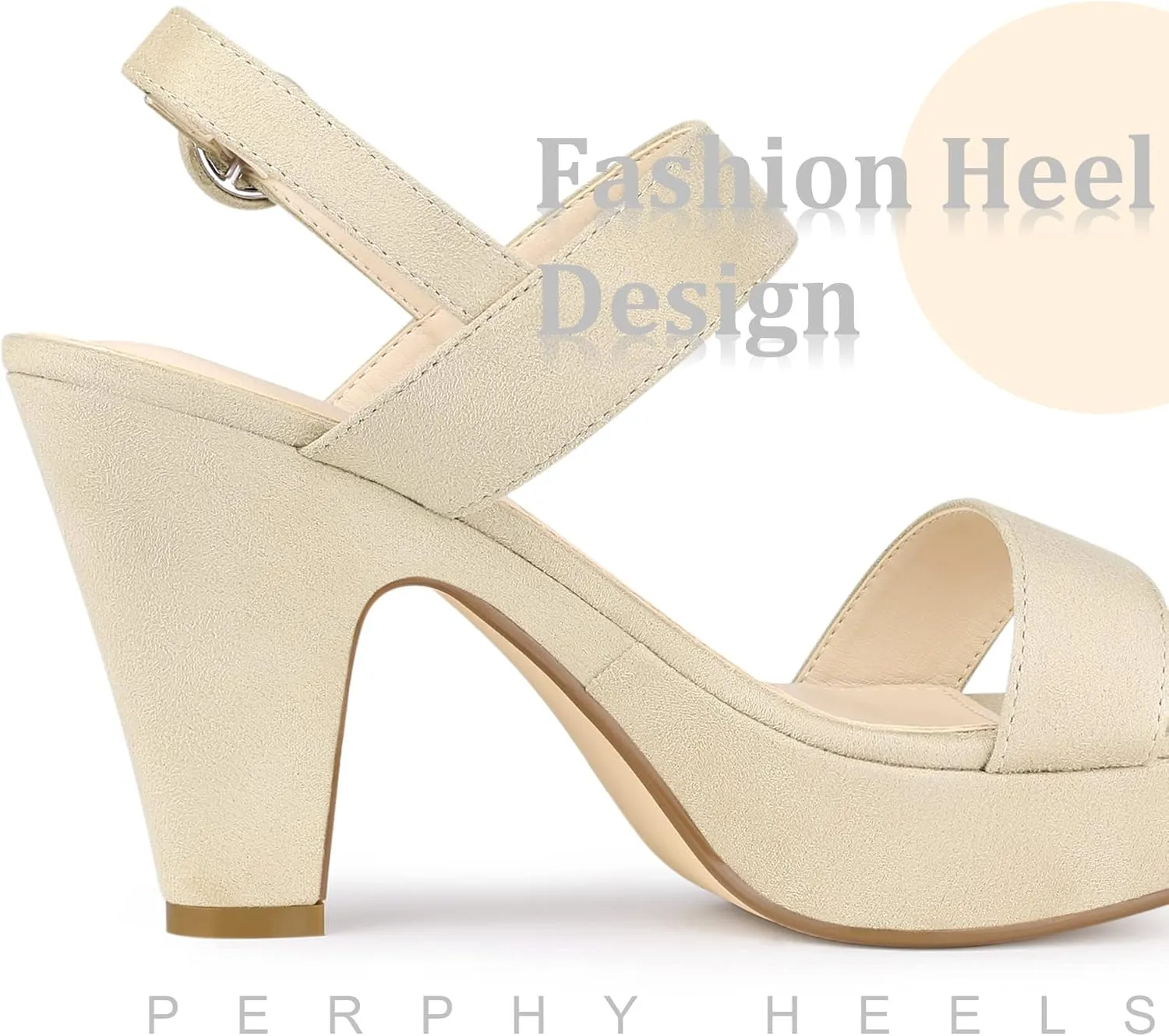 Perphy Platform Slingback Block Heeled Sandals for Women