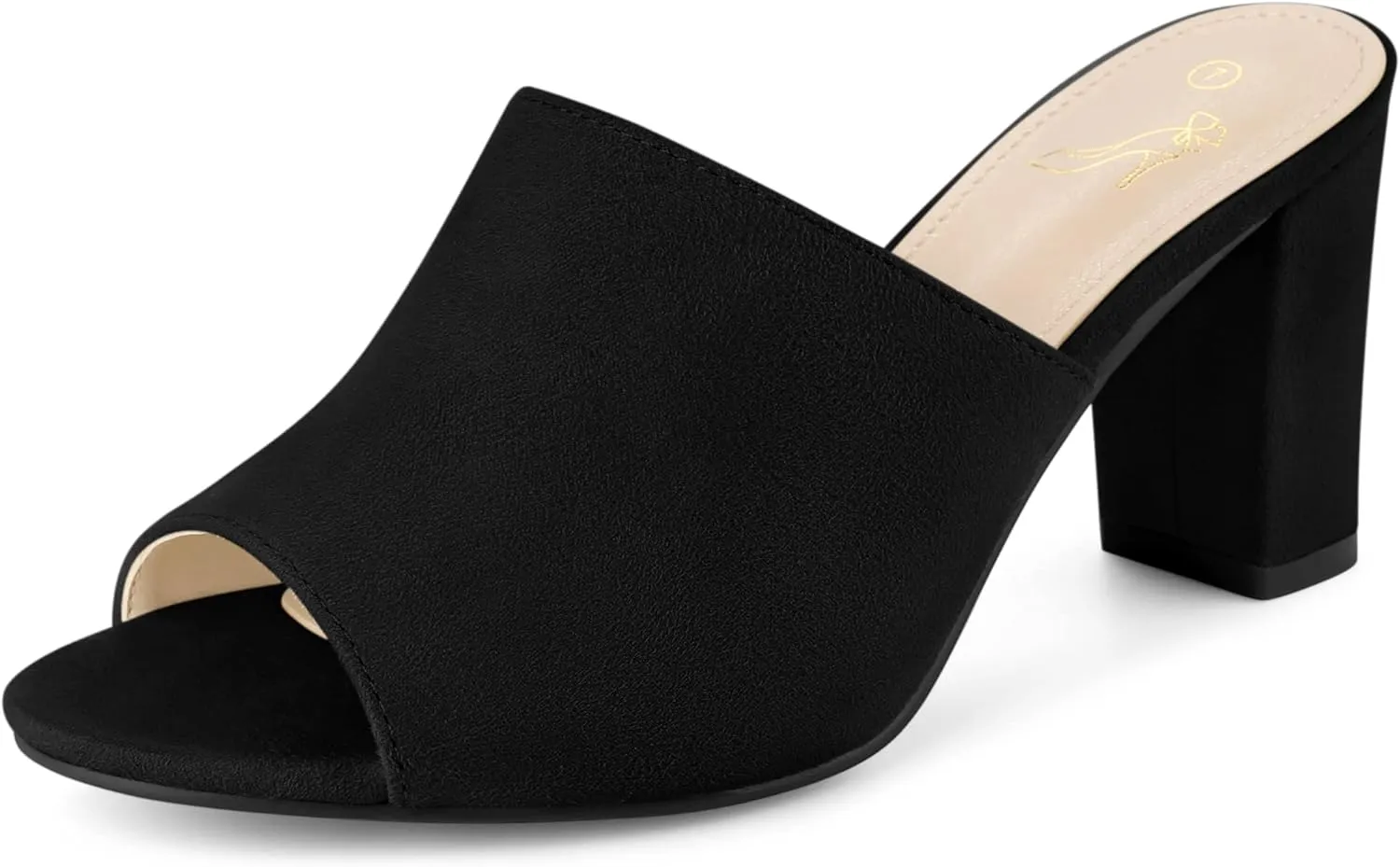 Perphy Slip on Chunky Heels Mules Slide Sandals for Women
