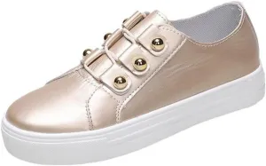 Platform Sneakers for Women Fashion Slip On Canvas Shoes Summer Casual Closed Toe Low Top Walking Flats Loafers Comfortable Breathable Lightweight Sneakers