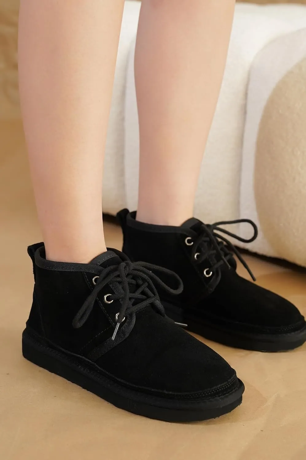 Project Cloud Ankle Boots for Women - Genuine Suede Shoes with Memory Foam Insole - Non-Slip Mini Winter Boots Shoes for Women 2025 (Julee)