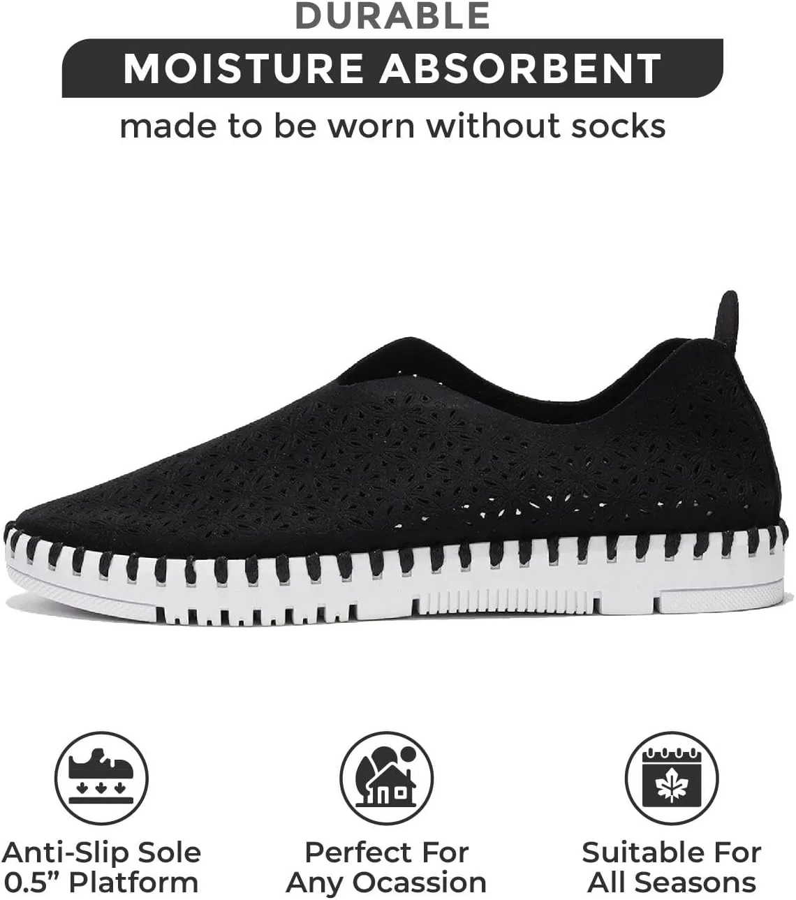 Project Cloud Womens Shoes - Lightweight Summer Loafers for Women with Memory Foam Insole - Breathable Womens Loafers - Perfect Spring Shoes for Women 2025 (Rose)