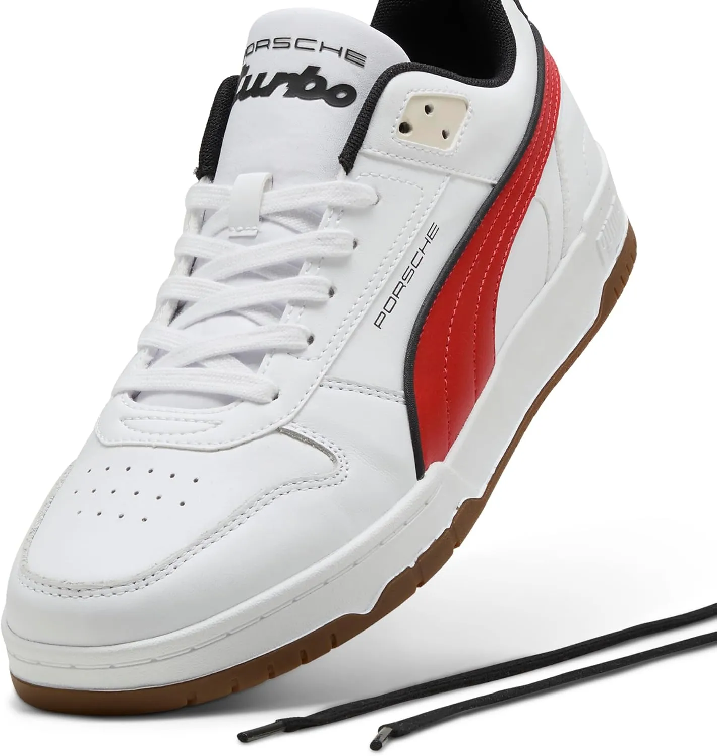 PUMA Men's Porshce Legacy RBD Game Shoes, White-Red Fire, 7