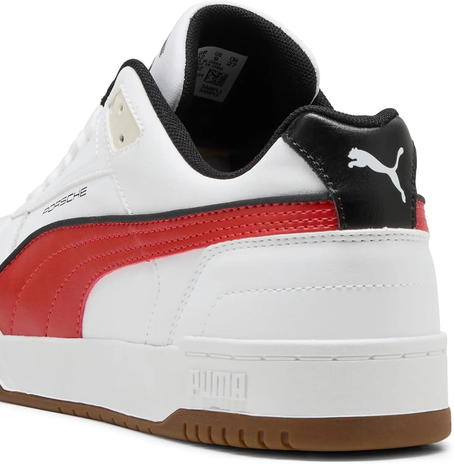 PUMA Men's Porshce Legacy RBD Game Shoes, White-Red Fire, 7