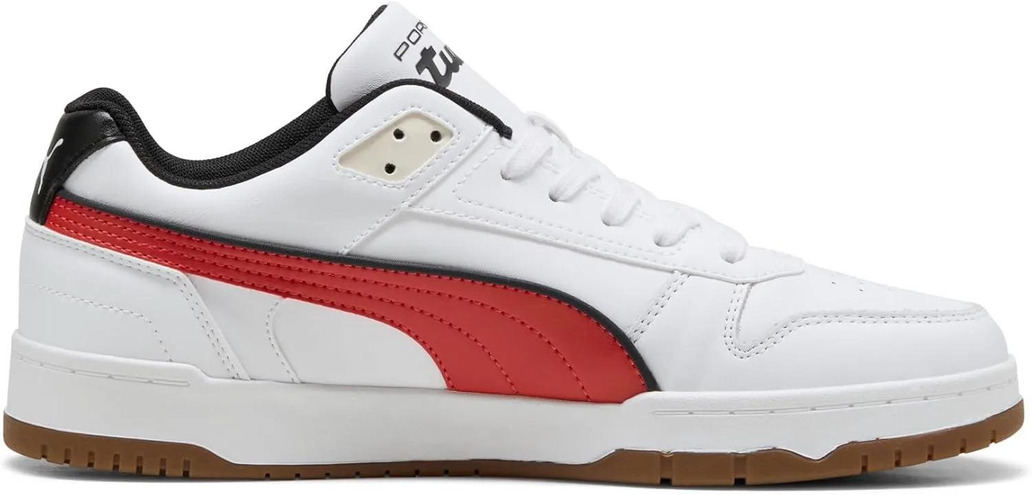 PUMA Men's Porshce Legacy RBD Game Shoes, White-Red Fire, 7