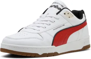 PUMA Men's Porshce Legacy RBD Game Shoes, White-Red Fire, 7
