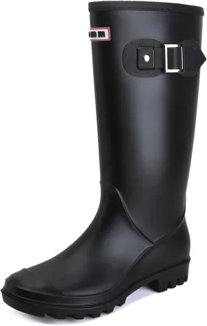 Rain Boots for Women, Waterproof Knee-high Rubber Boots, Comfortable Lightweight Garden Boots Keep Warm Work Tall Fishing Boots for Outdoor