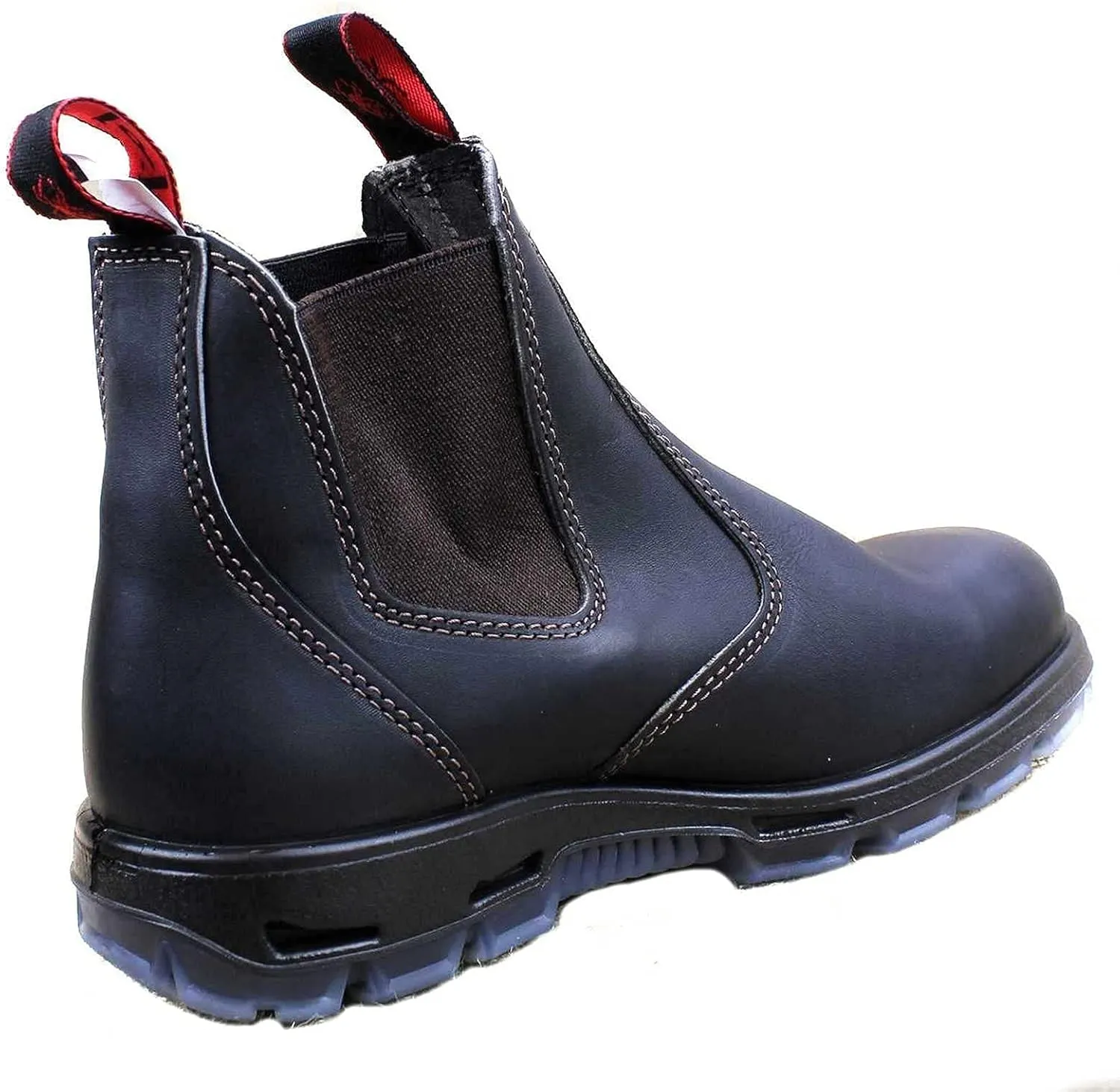 Red Back Boots USBOK Dark Brown Steel Toe Size