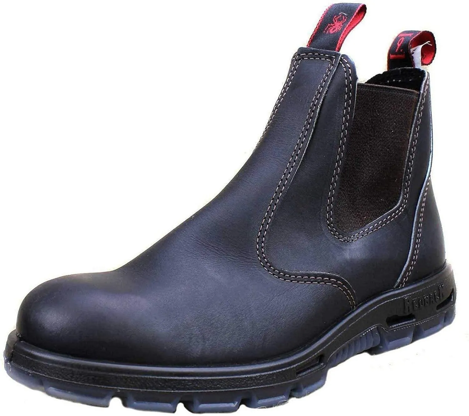 Red Back Boots USBOK Dark Brown Steel Toe Size