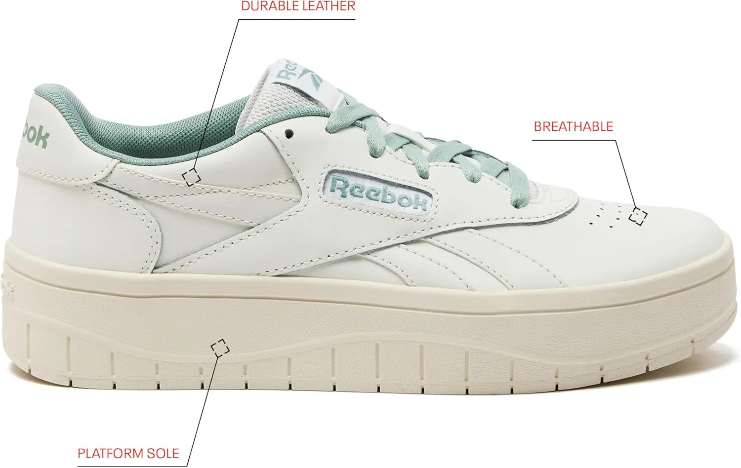 Reebok Court Advance Surge Platform Womens Sneakers, Fashion Tennis Shoes for Women