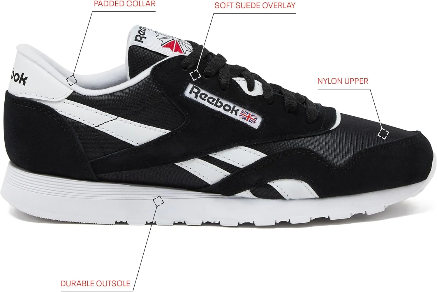 Reebok Mens Classic Nylon Shoes
