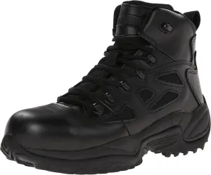 Reebok Work Men's Rapid Response RB Safety Toe 6" Stealth Boot with Side Zipper Military & Tactical
