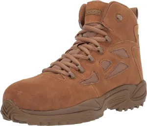 Reebok Work Men's Rapid Response RB Safety Toe 6" Stealth Boot with Side Zipper Military & Tactical