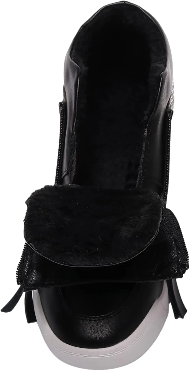 rismart Women's Wedge Platform Bootie Fashion Sneakers