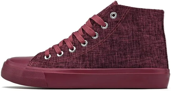 rosyclo Women's High Top Canvas Sneakers Fashion Lace-up Classic Casual Walking Shoes
