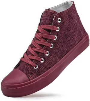rosyclo Women's High Top Canvas Sneakers Fashion Lace-up Classic Casual Walking Shoes