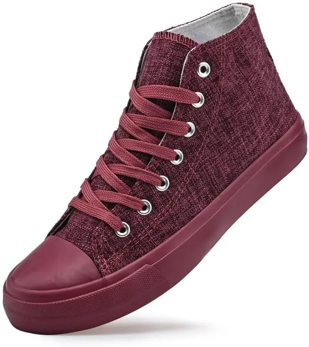rosyclo Women's High Top Canvas Sneakers Fashion Lace-up Classic Casual Walking Shoes